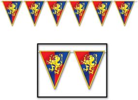 img 2 attached to 🏰 Beistle Medieval Pennant Banner, Red/Blue/Yellow - Party Supplies