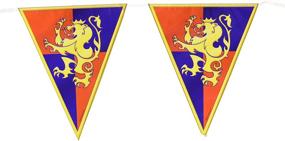 img 1 attached to 🏰 Beistle Medieval Pennant Banner, Red/Blue/Yellow - Party Supplies