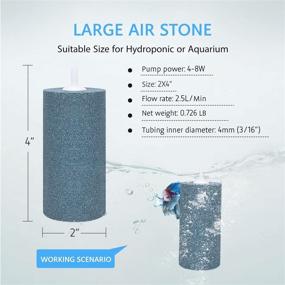 img 2 attached to 🐠 VIVOSUN Air Stone: 2PCS 4 X 2 Inch Large Air Stone for Aquarium and Hydroponics - Boost Your Pump's Performance!