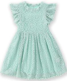 img 3 attached to RJXDLT Toddler Elegant Flutter Princess Girls' Dresses: Stylish Clothing at Its Finest