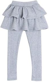 img 4 attached to 👖 Stylish Face Dream Pantskirt: Footless Leggings for Girls' Clothing