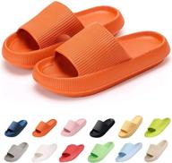 🩴 pillow slides slippers: comfortable non-slip spa slipper for women and men - open toe, quick drying, soft foam massage sandals logo