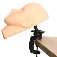 hairealm eyelash flat practice head manikin cosmetology mannequin doll face head makeup head with table clamp holder included, model amt01p logo