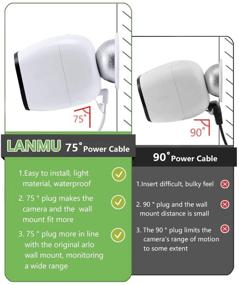 img 3 attached to 🔌 LANMU Погодозащищенный наружный сетевой кабель с адаптером Quick Charge 3.0 для Arlo Pro/Pro 2/Go/Security Light