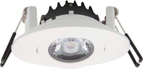 img 3 attached to ✨ Maxxima 3-inch Dimmable LED Gimbal Downlight, Flat Panel Recessed Retrofit Fixture, 500 Lumens, Neutral White 4000K, 7 Watt, including Junction Box