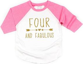 img 4 attached to Fabulous Girls' Clothing: Girl's Fourth Birthday Shirt - Tops, Tees & Blouses