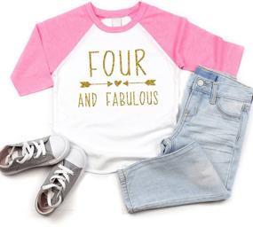 img 3 attached to Fabulous Girls' Clothing: Girl's Fourth Birthday Shirt - Tops, Tees & Blouses