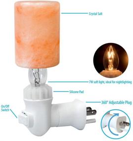 img 1 attached to 🏞️ Kingwin Himalayan Salt Lamp Night Light - UL Listed Plug with Natural Crystal Color Lights for Bedroom or Bathroom Lighting (1 Pack)