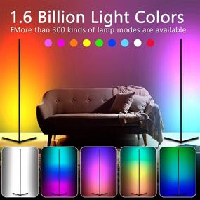 img 3 attached to 🌈 Lashahope LED Floor Lamp: Color Changing Corner Lamp with Bluetooth App & Remote Control for Living Room Décor, Music Sync & Dimmable Lighting Modes