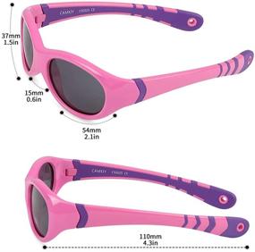 img 3 attached to Camkiy Kids Polarised Sunglasses: TR90 Rubber Frame, UV400 Protection, Sports Style Sunglasses for Boys and Girls