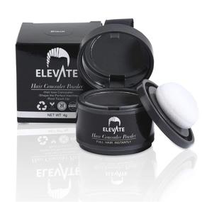 img 4 attached to 🌟 ELEVATE Hair Line Powder: The Ultimate Solution for Thinning Hair - Instantly Conceal Hair Loss, Perfect Shadow Makeup & Root Cover Touch Up - Black Shade for Men and Women