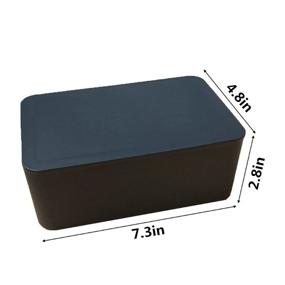 img 3 attached to 🖤 Black Tissue Wipes Box Tray Dispenser with Sealed Lid - Easy-Ash-Free, Air Dry Wipes for Desk, Office, Dorm, Kitchen, Washroom, Vanity