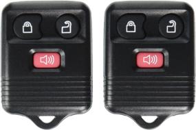 img 1 attached to Enhance Vehicle Security: Black Replacement Pair of Three Button Keyless Entry Remotes for Ford Vehicles