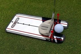 img 1 attached to 🏌️ EyeLine Golf Putting Alignment Mirror, Portable Putting Trainer, 12 x 6-inch Mirror Size, Seen on PGA Tour, Made in USA. Ideal for Outdoor Use or Indoors on Putting Mats [SEO: Putting Alignment Mirror for Golf Practice, Portable Putting Trainer, 12x6 inches, PGA Tour-featured, USA-made, Suitable for Outdoor/Indoor Use]