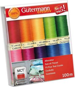 img 4 attached to 🧵 Gutermann Sew-All Colorful Set: 10 x 100m Polyester Thread Reels for Versatile Sewing Projects