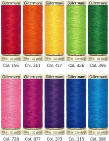 img 1 attached to 🧵 Gutermann Sew-All Colorful Set: 10 x 100m Polyester Thread Reels for Versatile Sewing Projects