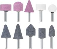 💎 versatile 10pcs uxcell abrasive stone points set with 6mm shank for precise grinding and polishing logo