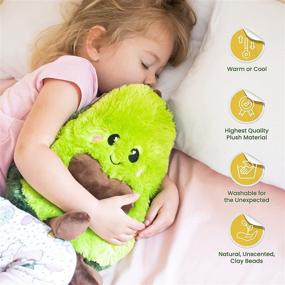 img 2 attached to Avocado Microwavable Heating Pad: Warm & Cozy Plush Food Toy for Pain Relief & Stress Reduction