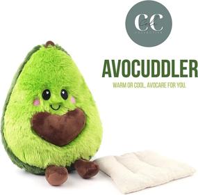 img 3 attached to Avocado Microwavable Heating Pad: Warm & Cozy Plush Food Toy for Pain Relief & Stress Reduction