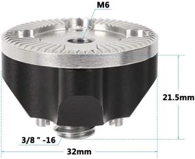 img 3 attached to 📷 CAMVATE M6 крепление с розеткой и винтом крепления 3/8"-16 | Совместимо с пинами для ARRI - улучшенное SEO-дружелюбное наименование продукта