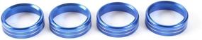 img 3 attached to 🔵 Enhance Your F150 Experience: Blue Aluminum Keptrim AC VOL Knob Ring Button Trim for Ford F150 XLT 2015-2019, 4pcs Set