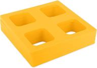 🟨 крышки для прочных выравнивающих блоков camco - создание ровных поверхностей и поддержание высоты стопки, 4 шт. (44500), желтые логотип