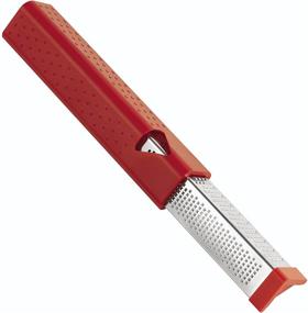 img 2 attached to 🧀 Kuhn Rikon Dual Grater: Fine/Medium 8" Red - Efficient Cheese and Vegetable Grating Tool