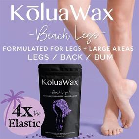 img 3 attached to Flexible Leg Hair Removal Wax Beads – Large Formula for Effective Hair Removal – Ideal for Back and Larger Applications – 1lb Purple Refill Beans for Wax Warmers – KoluaWax's Purple Beach Legs