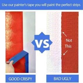 img 1 attached to Blue Painter's Tape 3 Rolls - Multi Surface Masking Tape for Painting & Decoration (0.7 Inch x 60 Yard) - Indoor & Outdoor Use - 180 Yard Total