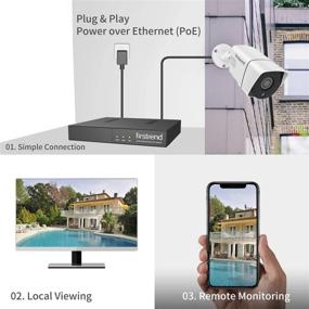 img 2 attached to 📷 Enhanced 5MP POE Security Camera System: Firstrend Home Kit with 8CH NVR, 4pcs Ultra HD Wired IP Cameras, Indoor Outdoor Coverage, 2TB Hard Drive, Motion Alert, Night Vision & Remote Access for House Office