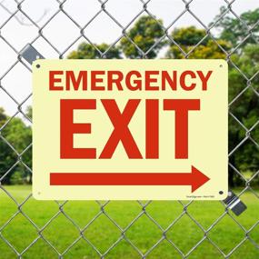 img 2 attached to SmartSign - S-1492G-GR-14 Emergency Exit Sign With Right Arrow By