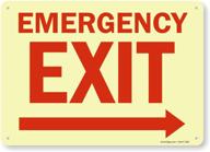 smartsign - s-1492g-gr-14 emergency exit sign with right arrow by logo