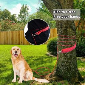 img 1 attached to 🐕 High-Quality Heavy Duty Dog Training Leash - Outdoor Tie Out Cable,10/20/30/50 FT Long Dog Lead for Running Exercise, Long Check Cord Slip Lead - Ideal for Training, Backyard, or Camping