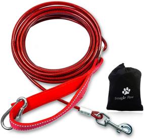 img 4 attached to 🐕 High-Quality Heavy Duty Dog Training Leash - Outdoor Tie Out Cable,10/20/30/50 FT Long Dog Lead for Running Exercise, Long Check Cord Slip Lead - Ideal for Training, Backyard, or Camping