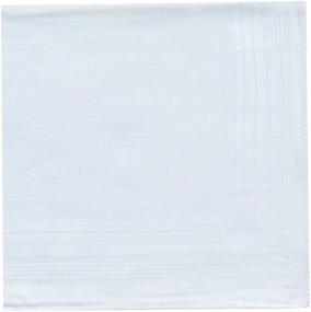 img 1 attached to White Men's Cotton Handkerchief Hankies: Stylish Accessories for Men