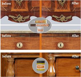 img 3 attached to 28-Piece REALINN Wood Furniture Repair Kit - Touch Up Markers, Fillers with 🛠️ Wood Putty - Fixes Scratches, Cracks, Holes, Discoloration for Wooden Doors, Floors, Tables, Cabinets