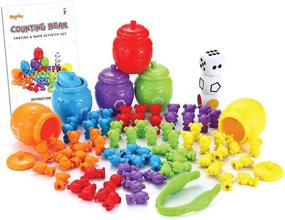 img 4 attached to 🧸 Joyin Play-Act Counting Sorting Bears Toy Set: Enhance Toddler Learning with Color Recognition, STEM Education, and Fine Motor Skills-72 Bears, Sorting Cups, Dice and Activity Book
