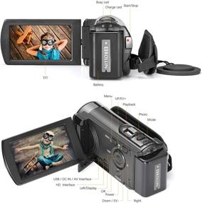 img 3 attached to HAOHUNT Full HD 1080P Video Camera Camcorder with 24MP & 16X Zoom: Black