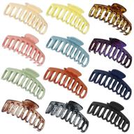 cehomi big hair claw clips: 12 pack no-slip strong hold large matte barrettes for women & girls logo