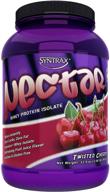 🍒 syntrax nectar, native grass-fed whey protein isolate, refreshing fruit-juice flavor, rbst-free, instant mixing, lactose & gluten-free, twisted cherry, 2lb logo