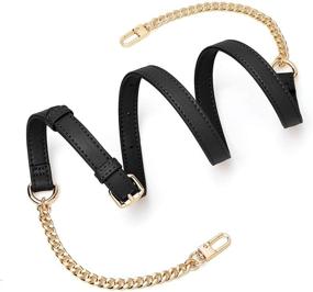 img 4 attached to 👜 Adjustable Leather Chain Straps for Women's Crossbody Bags & Purses - Shoulder Belt Replacement Straps for Satchel Handbags