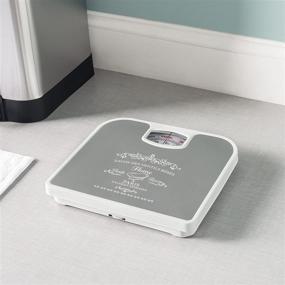 img 1 attached to 🏋️ Home Basics Paris Inspired Bathroom Weighing Scale: Mechanical, Up to 280 lbs, Grey