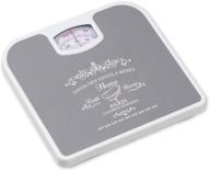 🏋️ home basics paris inspired bathroom weighing scale: mechanical, up to 280 lbs, grey logo