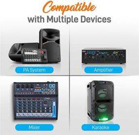 img 3 attached to Pyle PDWM3400 - Портативный набор цифрового радиосистемного аудио микрофона UHF с 2 гарнитурными и двумя лавальными микрофонами, 2 передатчиками, кабелем ¼ дюйма, адаптером питания - беспроводная микрофонная система для караоке, презентаций и диджеев.