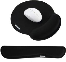 img 4 attached to 🖥️ GEMEK Mouse Pad & Keyboard Wrist Rest Support: Ultimate Comfort for Gaming, Typing & Carpal Tunnel Pain Relief