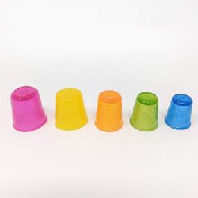 img 2 attached to 🧵 Versatile Rubber Thimble Set for Hand Sewing and Quilting - 5 Sizes 14-18, Assorted Colors. Bundle of 5 with Bonus 'Needleworker' Magnet