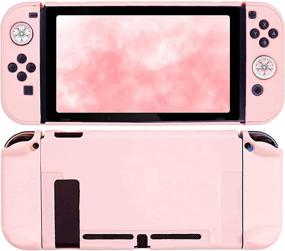 img 4 attached to 🌸 FANPL Pink Nintendo Switch Case - Cute Hard Shell Protective Cover for Switch & Joy-Con Controller with 2 Flower Thumb Grips - Enhancing Comfortable Touch (Sakura Pink)