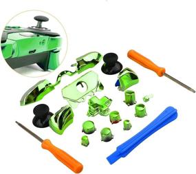 img 4 attached to 🎮 Xbox One Elite Replacement Parts Repair Full Set - ABXY Dpad Triggers Buttons Kits Controller Mod L1 R1 L2 R2, Green