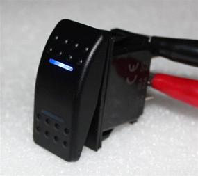 img 3 attached to Waterproof 12V 24V Marine Boat Car Rocker Switch 🚤 DPDT with 7 Pins, 2 Blue LED On-Off-On Lights - BandC