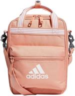adidas squad insulated lunch bag – ambient blush pink: stylish & spacious for all-day freshness! logo